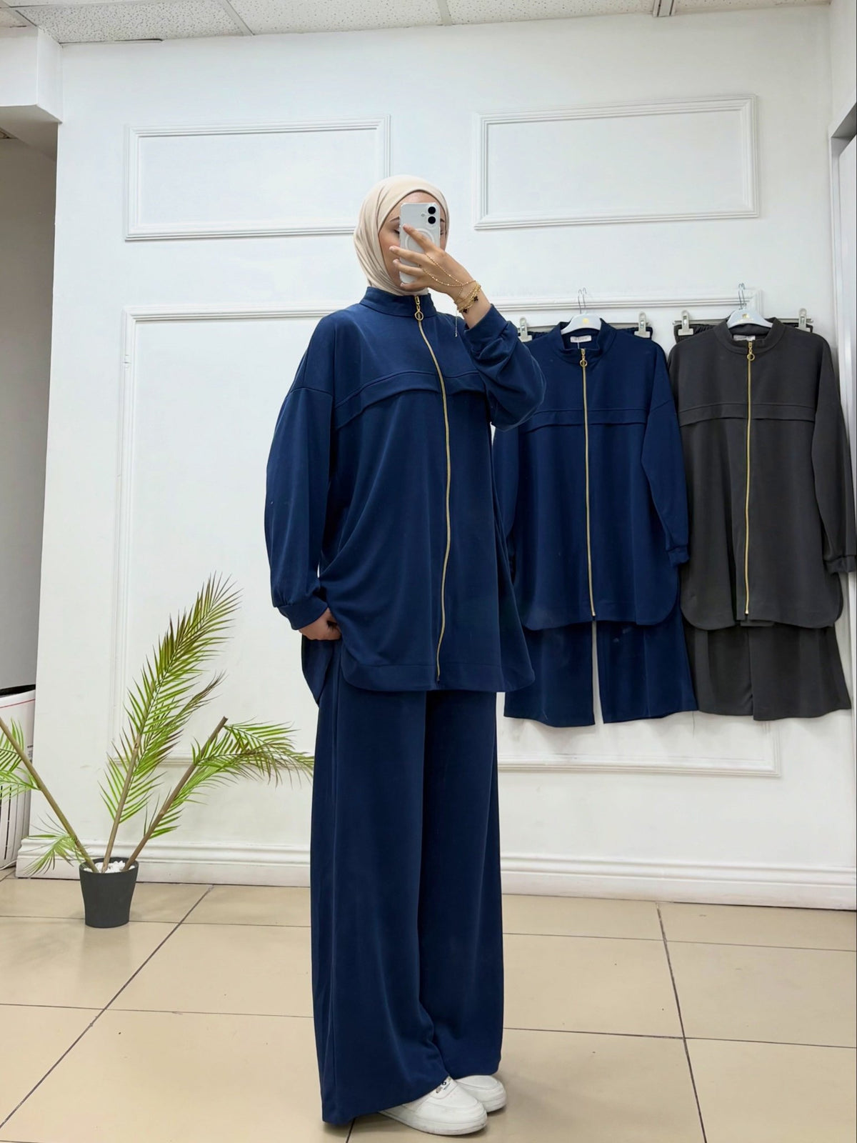 Fermuarlı Tek Fırfırlı Oyşo Takım - Cadde Butik
