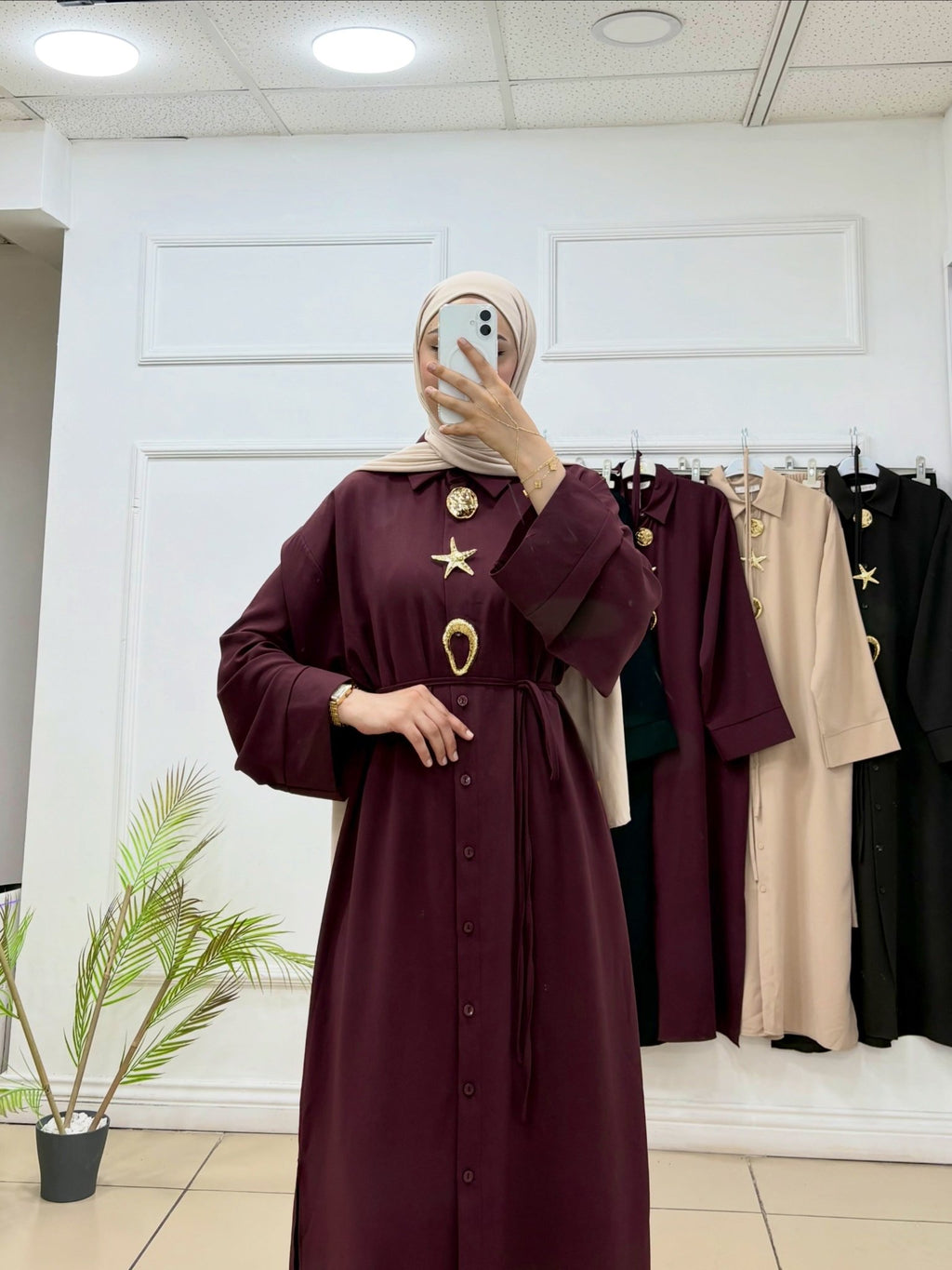 Broşlu Uzun Tunik Takım - Cadde Butik