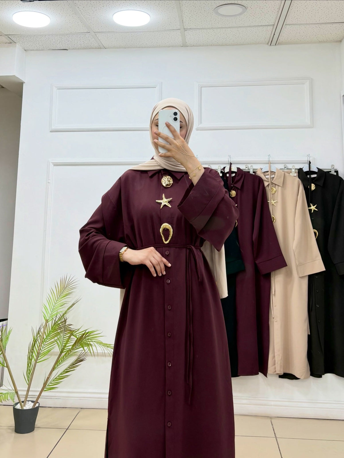 Broşlu Uzun Tunik Takım - Cadde Butik