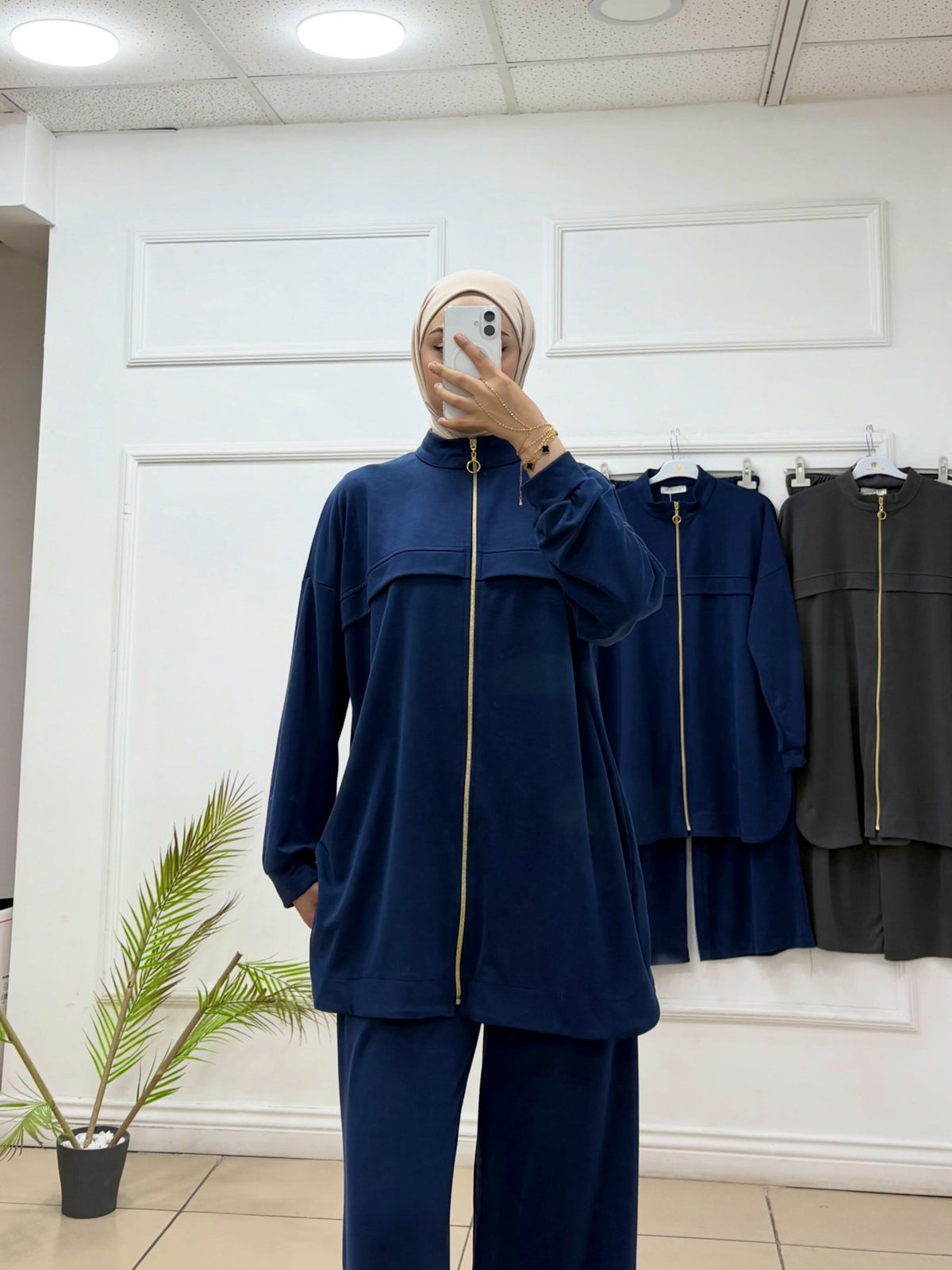 Fermuarlı Tek Fırfırlı Oyşo Takım - Cadde Butik