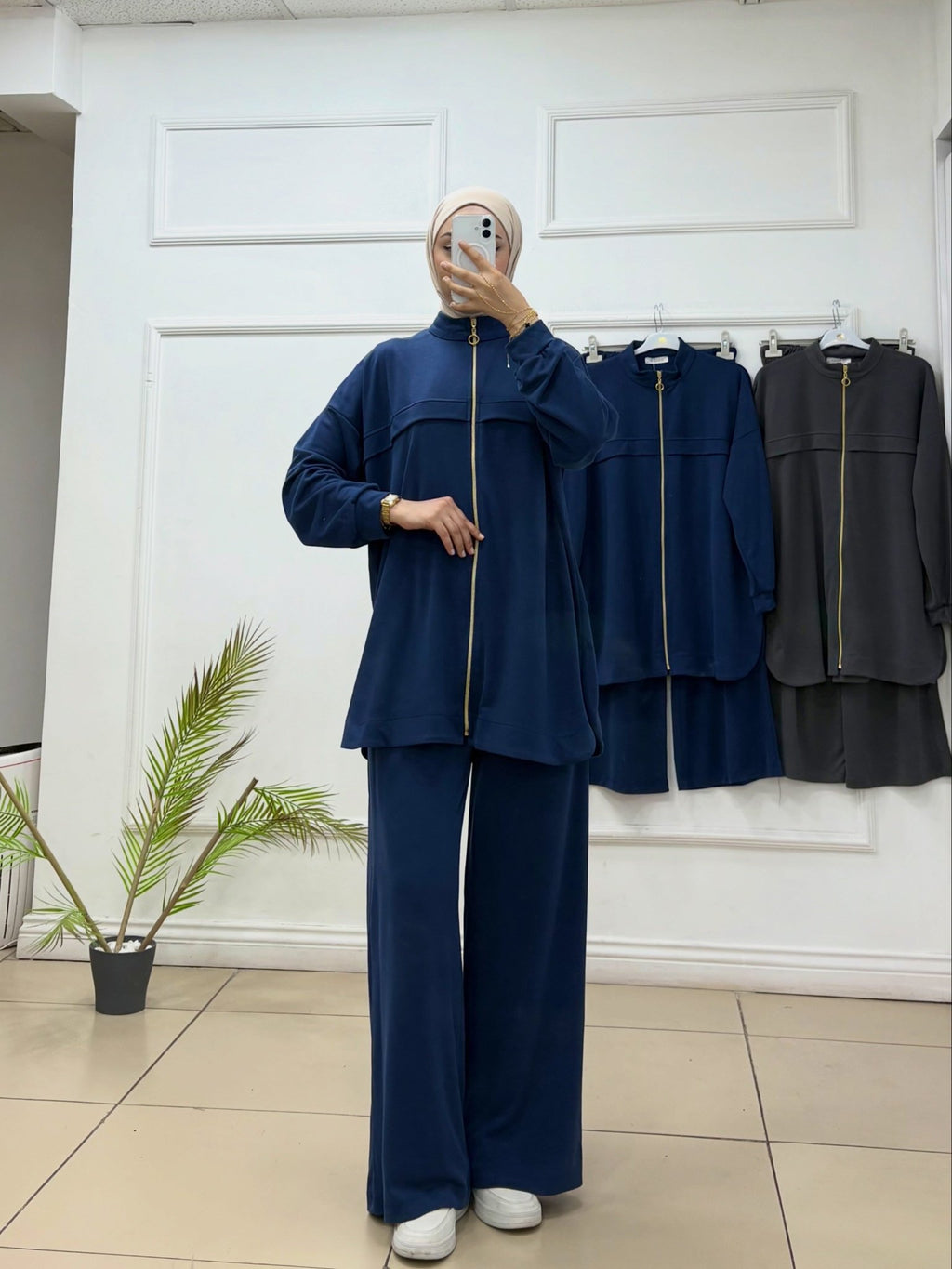 Fermuarlı Tek Fırfırlı Oyşo Takım - Cadde Butik
