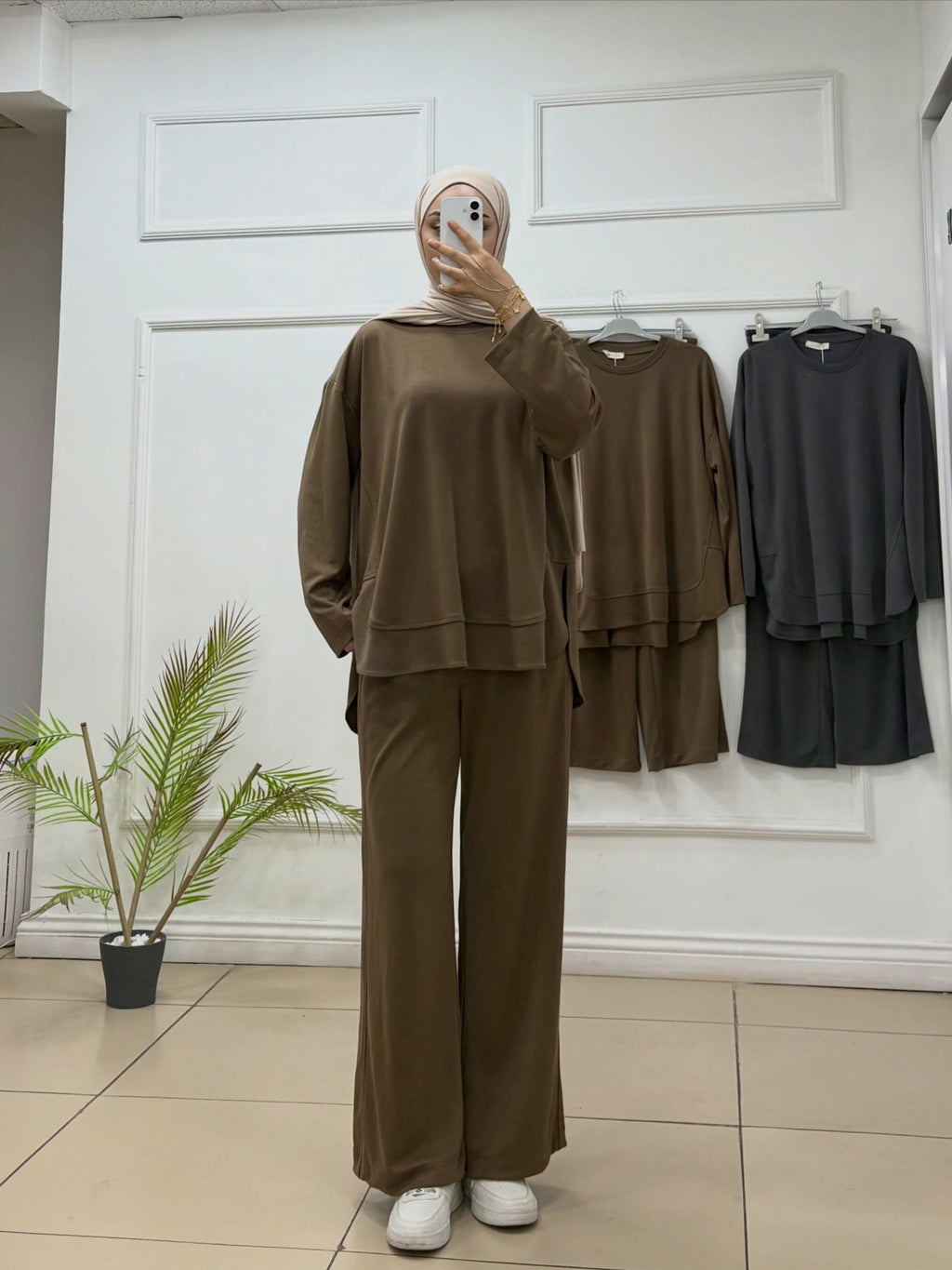 Fırfır Detaylı Oyşo Kumaş Tunik - Cadde Butik