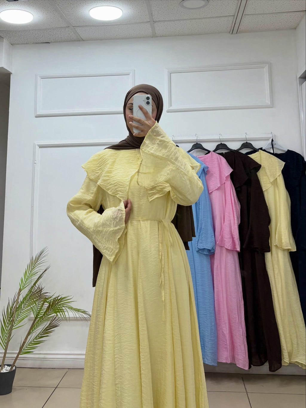 Bebe Yaka Tensel Elbise - Cadde Butik