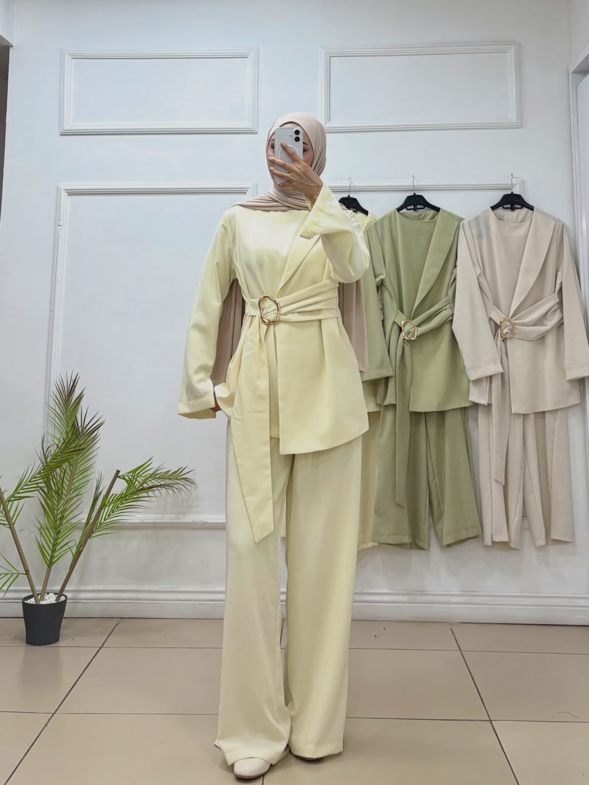 Gold Kemer Detaylı Pantolon Takım - Cadde Butik