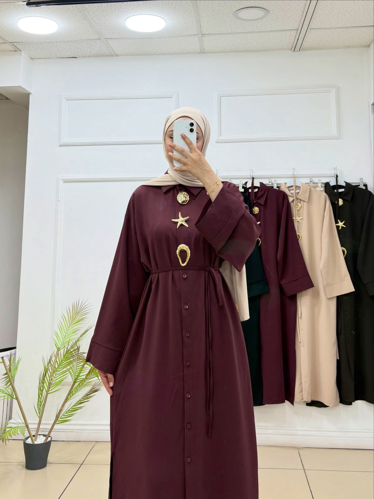 Broşlu Uzun Tunik Takım - Cadde Butik