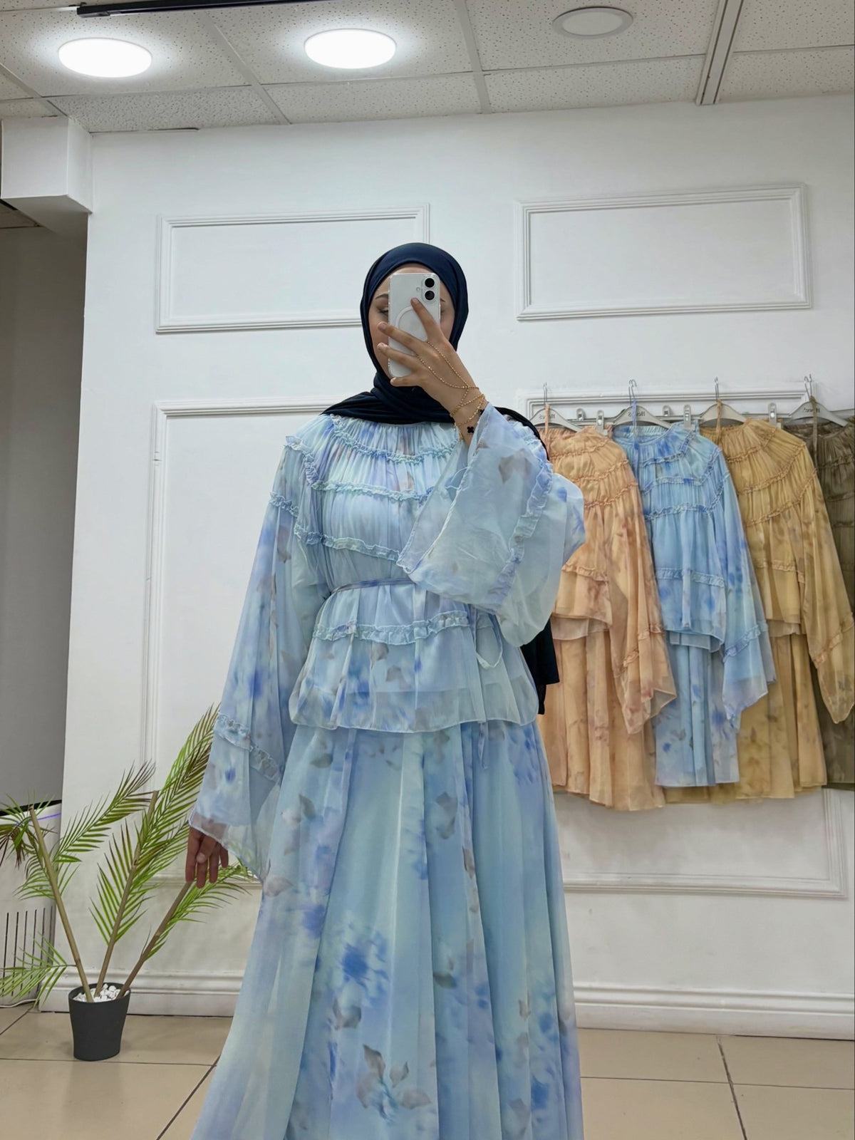 Şifon Etekli İp Kemerli Takım - Cadde Butik