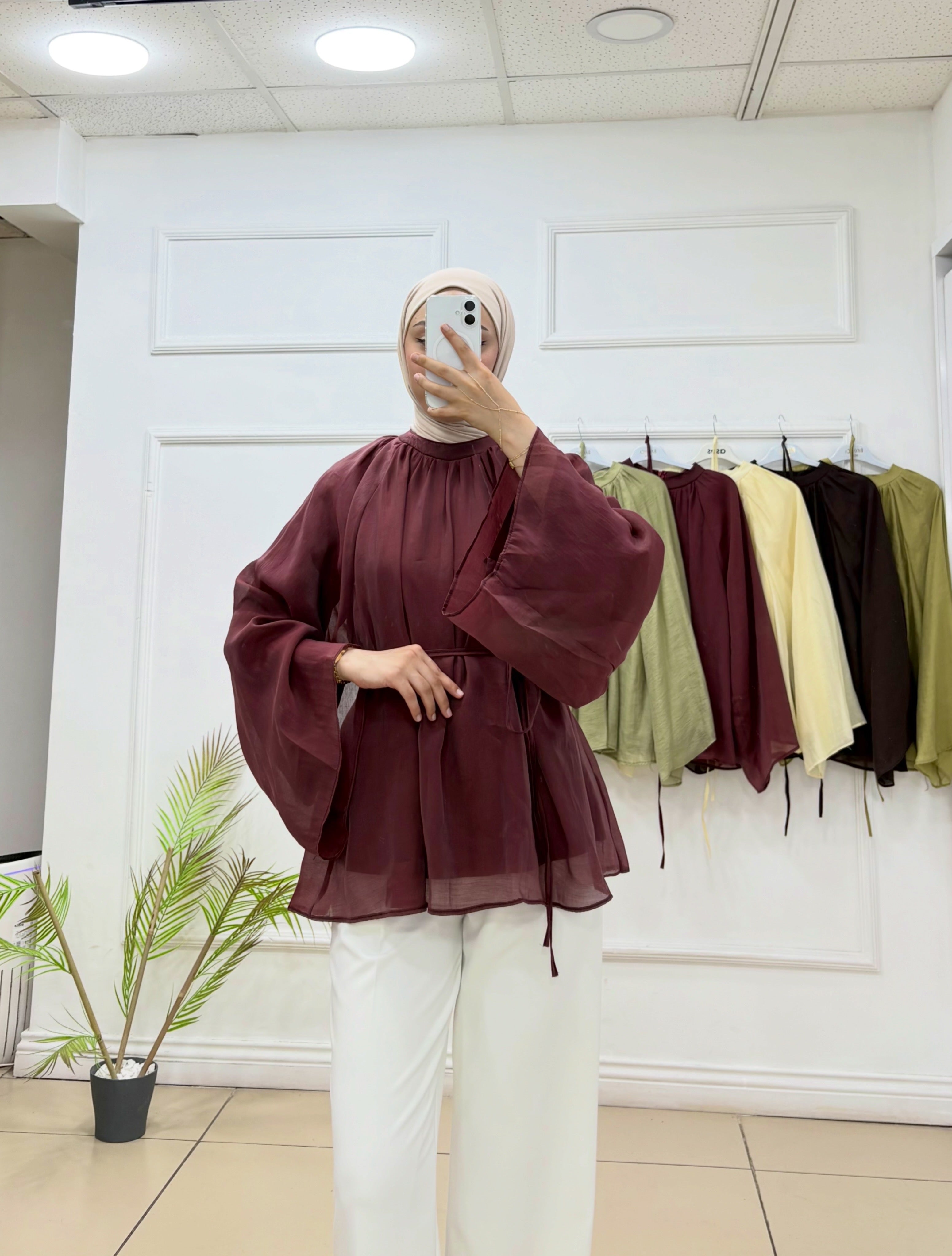 İp Kemerli Tül Tunik