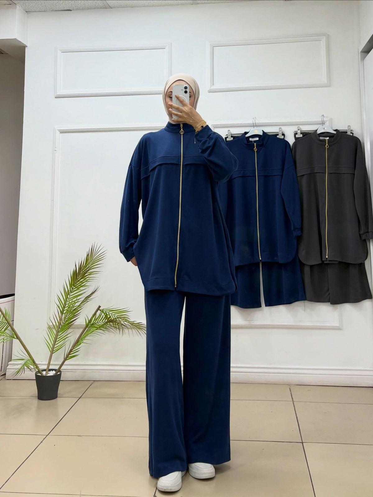 Fermuarlı Tek Fırfırlı Oyşo Takım - Cadde Butik