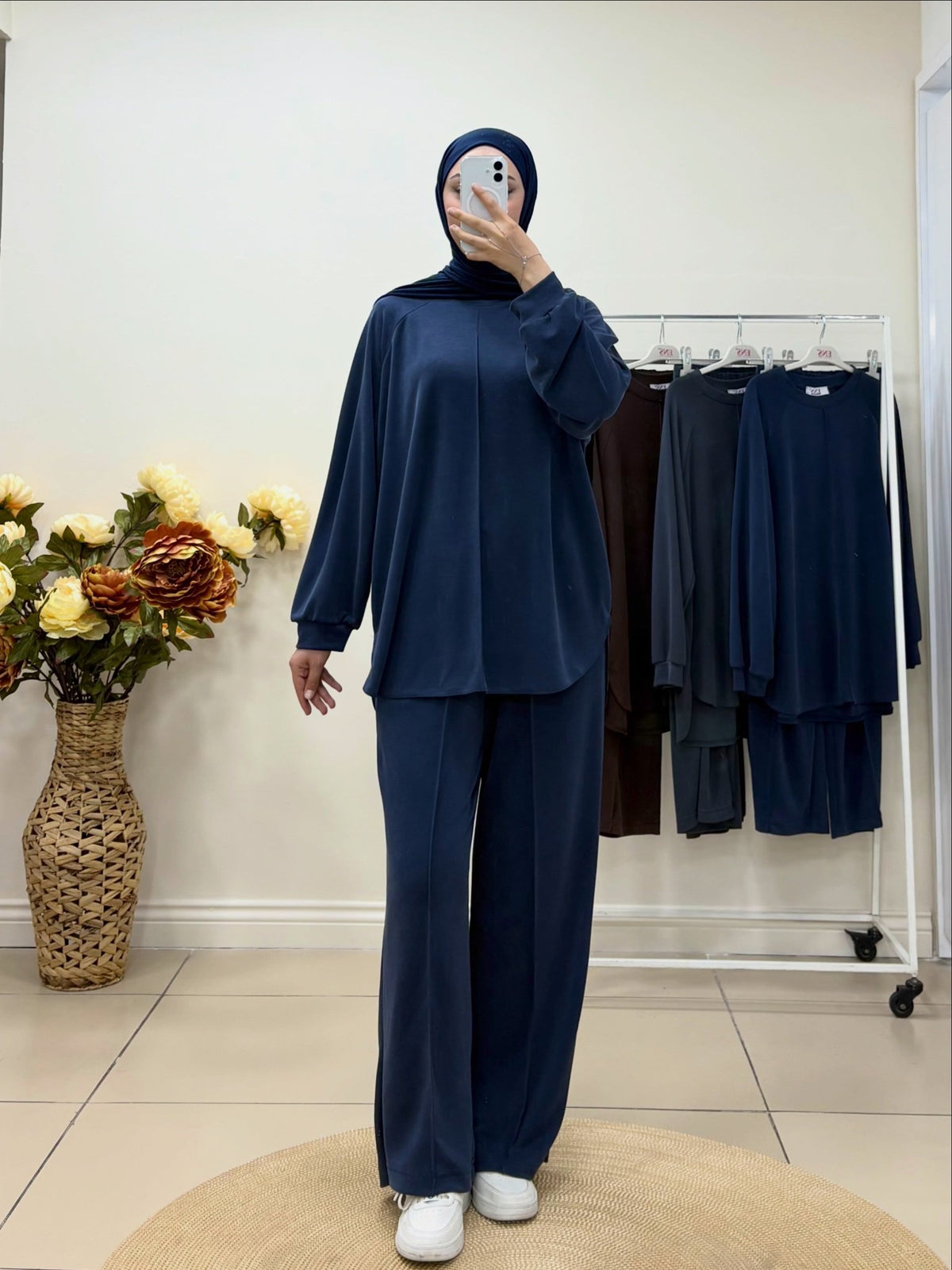 Oyşo Kumaş Önü Tek Çizgi Detaylı Takım - Cadde Butik