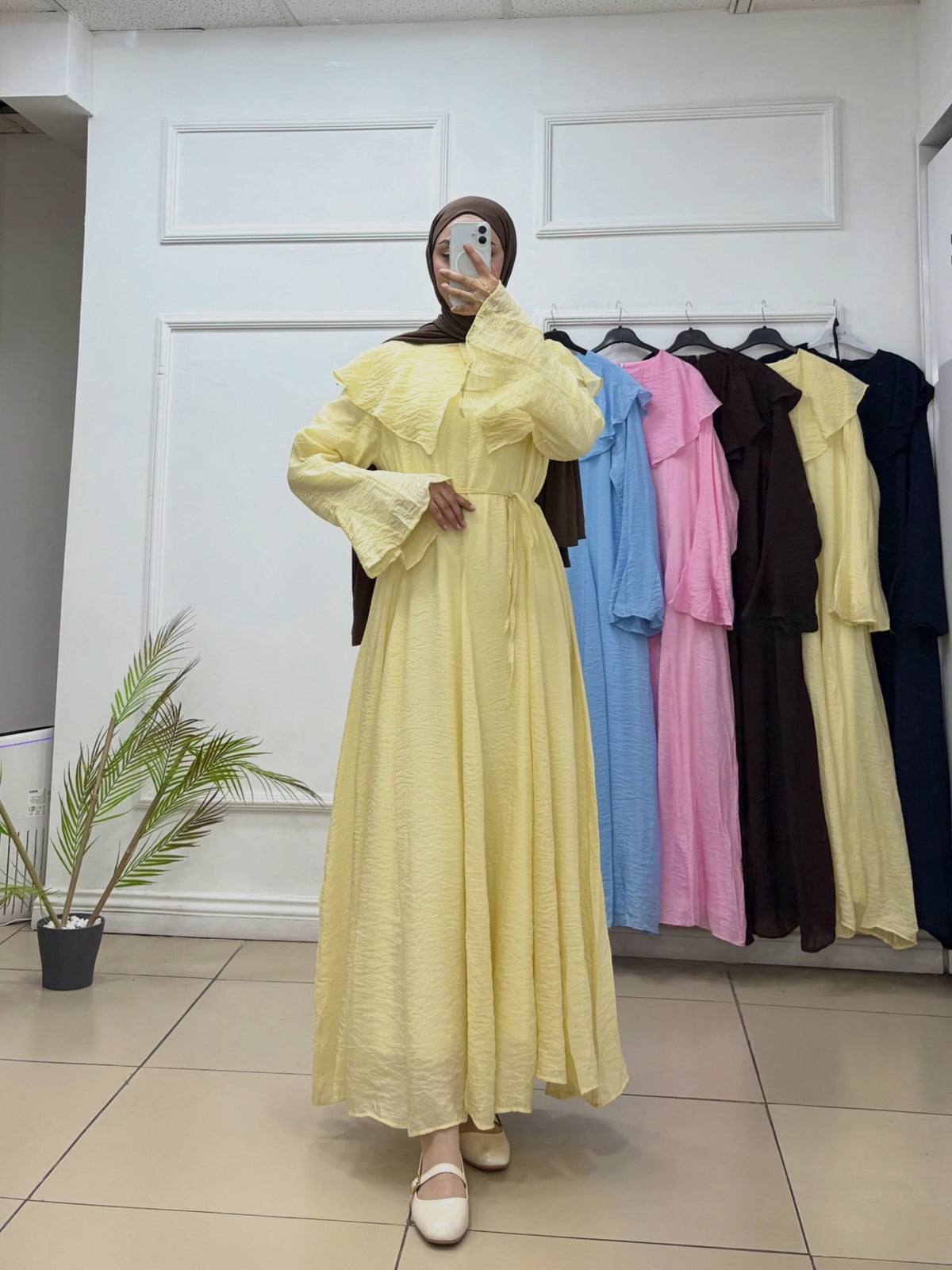 Bebe Yaka Tensel Elbise - Cadde Butik