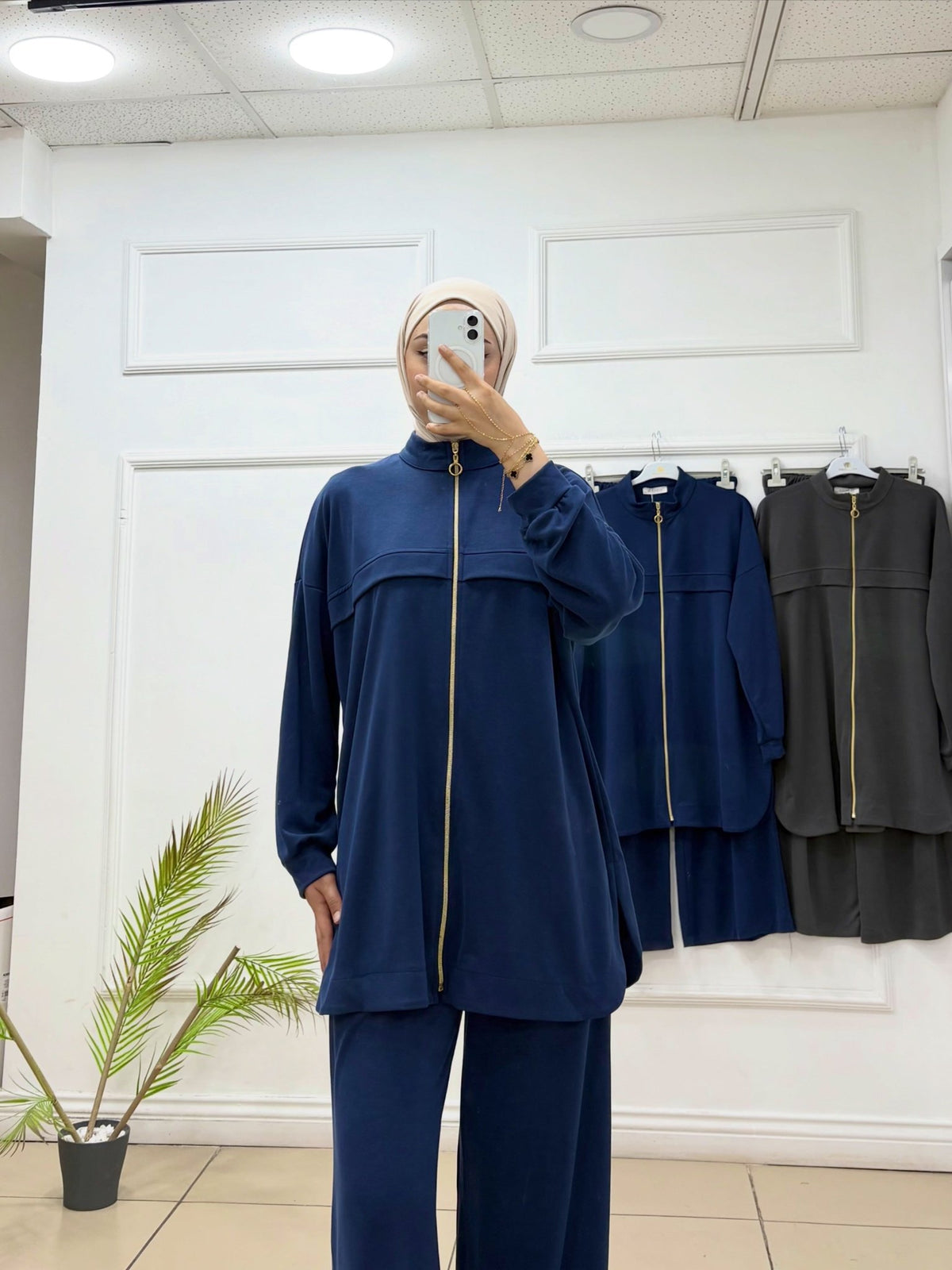 Fermuarlı Tek Fırfırlı Oyşo Takım - Cadde Butik