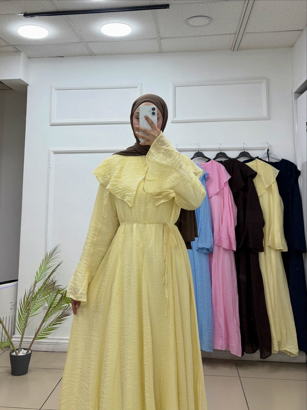 Bebe Yaka Tensel Elbise - Cadde Butik