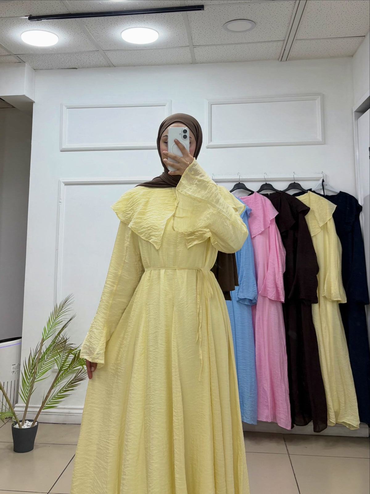 Bebe Yaka Tensel Elbise - Cadde Butik