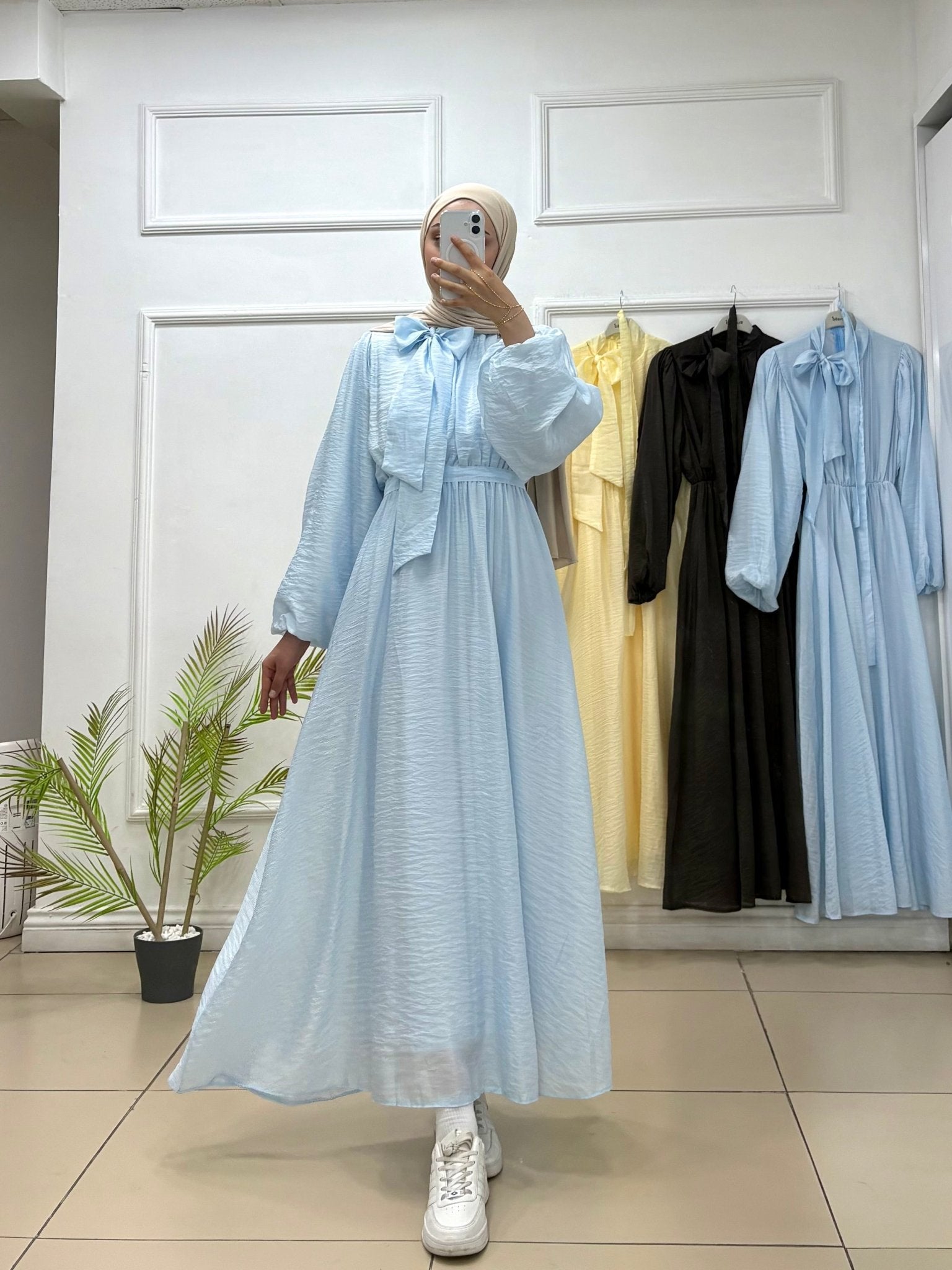 Fiyonklu Elbise 👗 - Cadde Butik